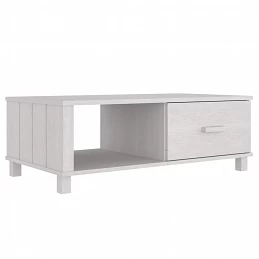 Acquista Tavolino da Salotto Bianco 100x55x35 cm Legno Massello di Pino con riferimento GHV-340453 della ditta GARDENHOME