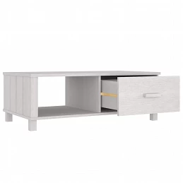 Acquista Tavolino da Salotto Bianco 100x55x35 cm Legno Massello di Pino con riferimento GHV-340453 della ditta GARDENHOME