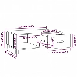 Acquista Tavolino da Salotto Bianco 100x55x35 cm Legno Massello di Pino con riferimento GHV-340453 della ditta GARDENHOME