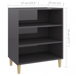 Acquista Credenza Grigio Lucido 57x35x70 cm in Truciolato con riferimento GHV-806057 della ditta GARDENHOME