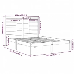 Acquista Giroletto Nero in Legno Massello 140x190 cm con riferimento GHV-3105779 della ditta GARDENHOME
