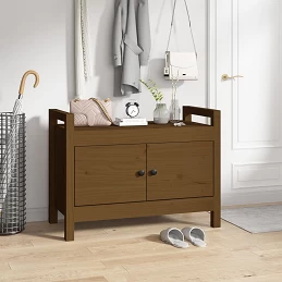 Acquista Panca da Ingresso Miele 80x40x60 cm in Legno Massello di Pino con riferimento GHV-821782 della ditta GARDENHOME