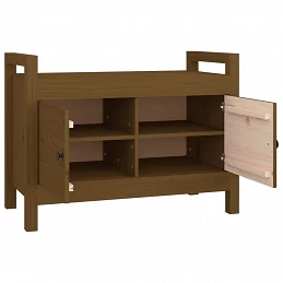 Acquista Panca da Ingresso Miele 80x40x60 cm in Legno Massello di Pino con riferimento GHV-821782 della ditta GARDENHOME