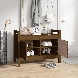 Acquista Panca da Ingresso Miele 80x40x60 cm in Legno Massello di Pino con riferimento GHV-821782 della ditta GARDENHOME