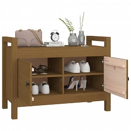 Acquista Panca da Ingresso Miele 80x40x60 cm in Legno Massello di Pino con riferimento GHV-821782 della ditta GARDENHOME
