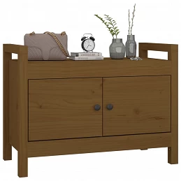 Acquista Panca da Ingresso Miele 80x40x60 cm in Legno Massello di Pino con riferimento GHV-821782 della ditta GARDENHOME