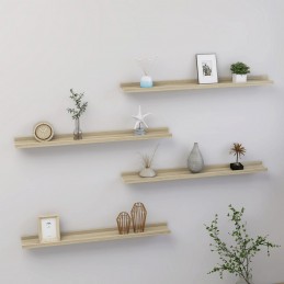 Acquista Mensole da Parete 4 pz Rovere Sonoma 80x9x3 cm con riferimento GHV-326686 della ditta GARDENHOME