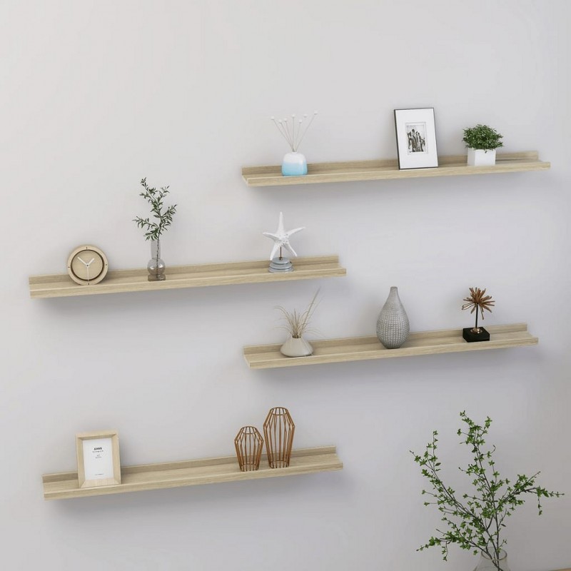 Acquista Mensole da Parete 4 pz Rovere Sonoma 80x9x3 cm con riferimento GHV-326686 della ditta GARDENHOME