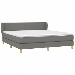 Acquista Giroletto a Molle con Materasso Grigio Scuro 160x200 cm Tessuto con riferimento GHV-3126654 della ditta GARDENHOME