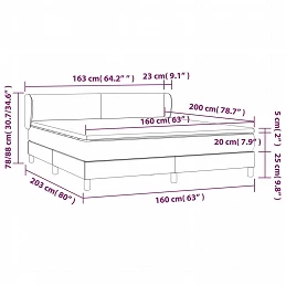 Acquista Giroletto a Molle con Materasso Grigio Scuro 160x200 cm Tessuto con riferimento GHV-3126654 della ditta GARDENHOME