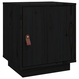 Acquista Comodino Nero 40x34x45 cm in Legno Massello di Pino con riferimento GHV-818283 della ditta GARDENHOME