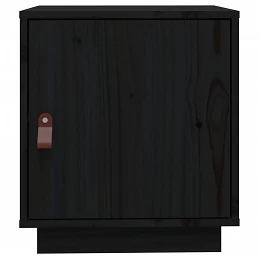 Acquista Comodino Nero 40x34x45 cm in Legno Massello di Pino con riferimento GHV-818283 della ditta GARDENHOME