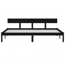 Acquista Giroletto Nero Legno Massello di Pino 180x200 cm UK Super King con riferimento GHV-810166 della ditta GARDENHOME