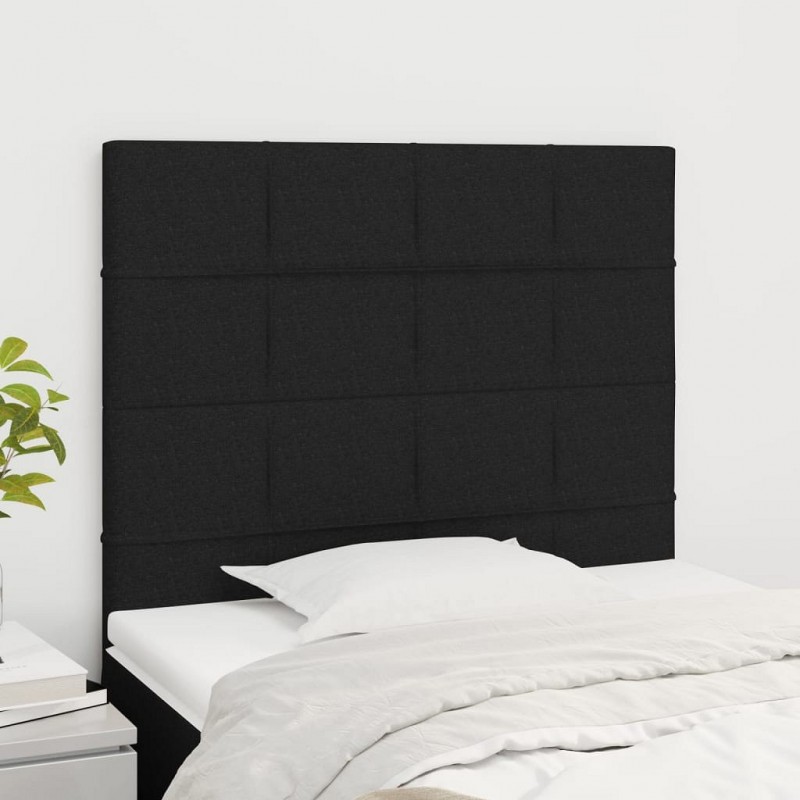 Acquista Testiera 2 pz Nera 90x5x78/88 cm in Tessuto con riferimento GHV-3116316 della ditta GARDENHOME
