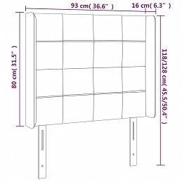 Acquista Testiera a LED nero 93x16x118/128 cm in Tessuto con riferimento GHV-3124032 della ditta GARDENHOME