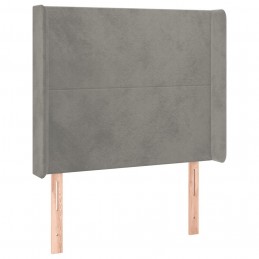 Acquista Testiera a LED Grigio Chiaro 93x16x118/128 cm in Velluto con riferimento GHV-3123804 della ditta GARDENHOME