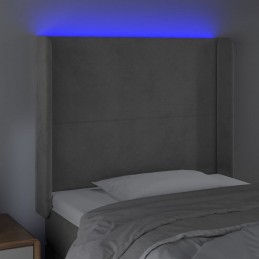 Acquista Testiera a LED Grigio Chiaro 93x16x118/128 cm in Velluto con riferimento GHV-3123804 della ditta GARDENHOME