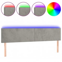 Acquista Testiera a LED Grigio Chiaro 180x5x78/88 cm in Velluto con riferimento GHV-3121392 della ditta GARDENHOME