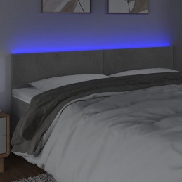 Acquista Testiera a LED Grigio Chiaro 180x5x78/88 cm in Velluto con riferimento GHV-3121392 della ditta GARDENHOME