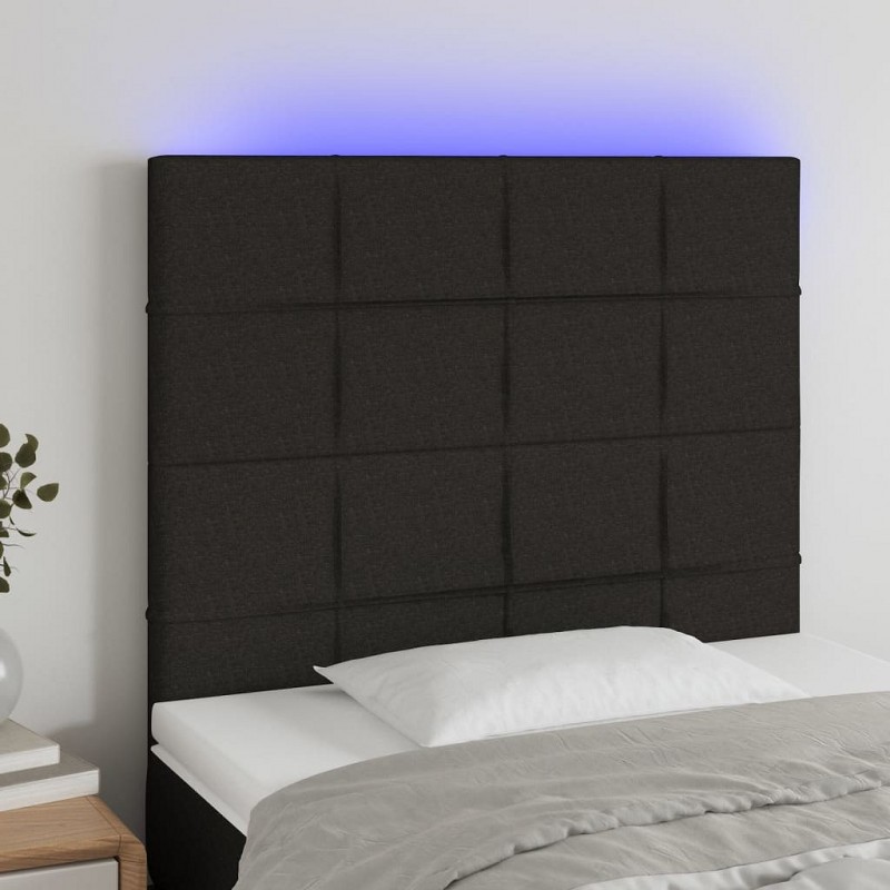 Acquista Testiera a LED nero 90x5x118/128 cm in Tessuto con riferimento GHV-3122408 della ditta GARDENHOME