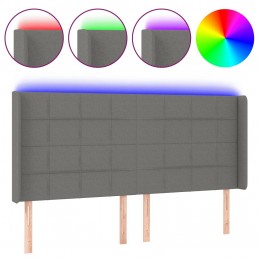 Acquista Testiera a LED GrigioScuro 163x16x118/128cm inTessuto con riferimento GHV-3124055 della ditta GARDENHOME