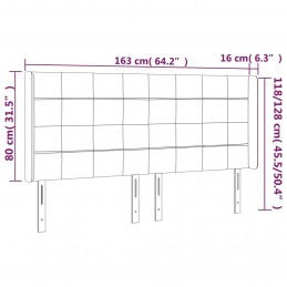 Acquista Testiera a LED GrigioScuro 163x16x118/128cm inTessuto con riferimento GHV-3124055 della ditta GARDENHOME