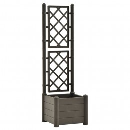 Acquista Fioriera da Giardino con Graticcio 43x43x142 cm PP Antracite con riferimento GHV-313981 della ditta GARDENHOME