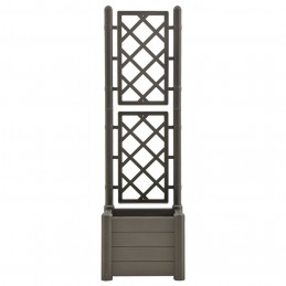 Acquista Fioriera da Giardino con Graticcio 43x43x142 cm PP Antracite con riferimento GHV-313981 della ditta GARDENHOME