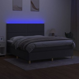 Acquista Letto a Molle Materasso e LED Grigio Scuro 180x200cm in Tessuto con riferimento GHV-3135374 della ditta GARDENHOME