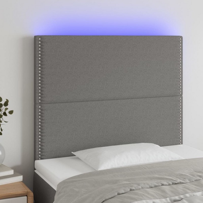 Acquista Testiera a LED Grigio Scuro 90x5x118/128 cm in Tessuto con riferimento GHV-3122267 della ditta GARDENHOME