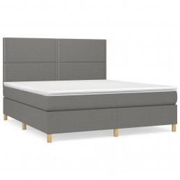 Acquista Giroletto a Molle con Materasso Grigio Scuro 180x200 cm Tessuto con riferimento GHV-3142274 della ditta GARDENHOME