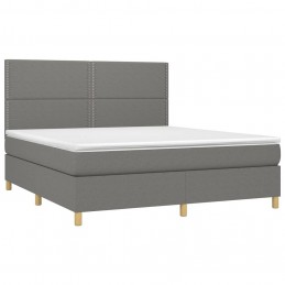 Acquista Giroletto a Molle con Materasso Grigio Scuro 180x200 cm Tessuto con riferimento GHV-3142274 della ditta GARDENHOME