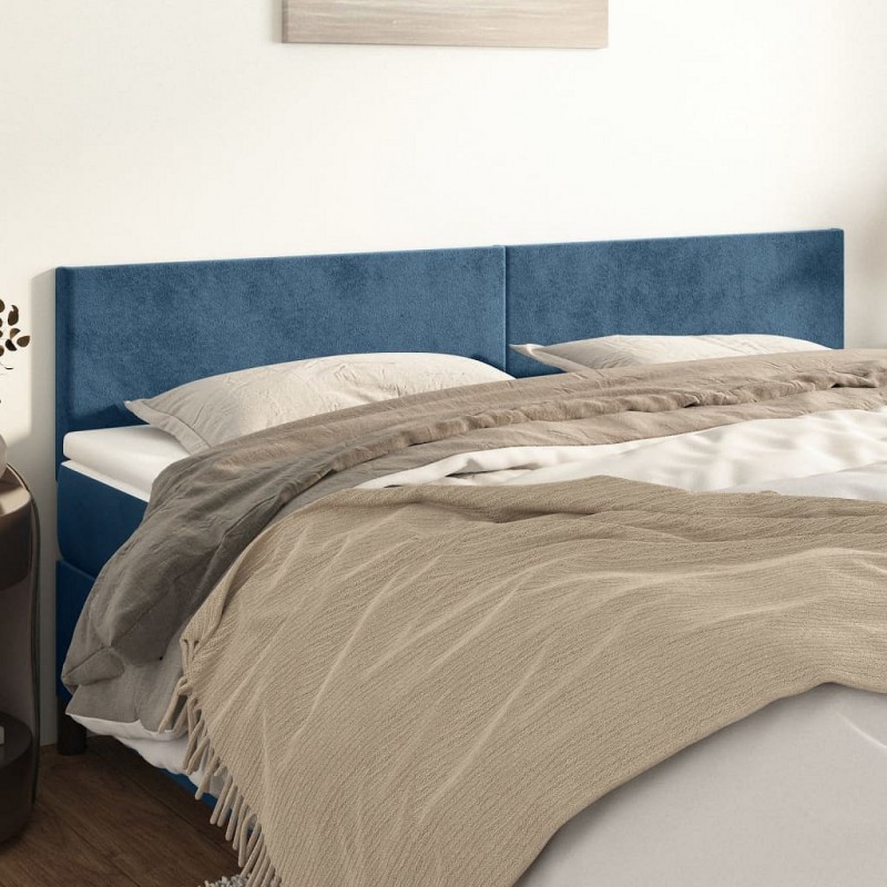 Acquista Testiera 2 pz Blu Scuro 80x5x78/88 cm in Velluto con riferimento GHV-345822 della ditta GARDENHOME