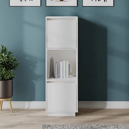 Acquista Credenza Bianca 38x35x117 cm in Legno Massello di Pino con riferimento GHV-814360 della ditta GARDENHOME