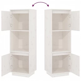 Acquista Credenza Bianca 38x35x117 cm in Legno Massello di Pino con riferimento GHV-814360 della ditta GARDENHOME