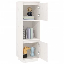 Acquista Credenza Bianca 38x35x117 cm in Legno Massello di Pino con riferimento GHV-814360 della ditta GARDENHOME