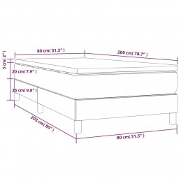Acquista Giroletto a Molle con Materasso Marrone Scuro 80x200 cm Tessuto con riferimento GHV-3144130 della ditta GARDENHOME
