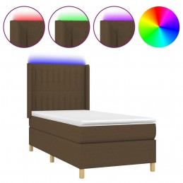 Acquista Letto a Molle Materasso e LED Marrone Scuro 80x200cm in Tessuto con riferimento GHV-3138992 della ditta GARDENHOME