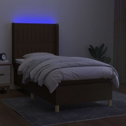 Acquista Letto a Molle Materasso e LED Marrone Scuro 80x200cm in Tessuto con riferimento GHV-3138992 della ditta GARDENHOME