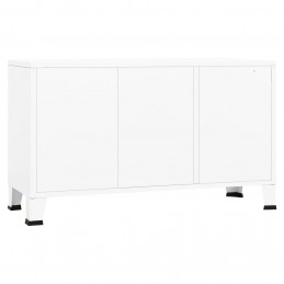 Acquista Credenza Bianca Industriale 105x35x62 cm in Metallo e Vetro con riferimento GHV-339609 della ditta GARDENHOME