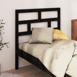 Acquista Testiera per Letto Nera 106x4x100 cm in Legno Massello di Pino con riferimento GHV-814183 della ditta GARDENHOME