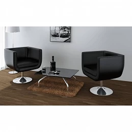 Acquista Sedie da Bar 2 pz in Pelle Artificiale Nera con riferimento GHV-160440 della ditta GARDENHOME