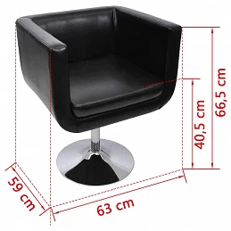 Acquista Sedie da Bar 2 pz in Pelle Artificiale Nera con riferimento GHV-160440 della ditta GARDENHOME