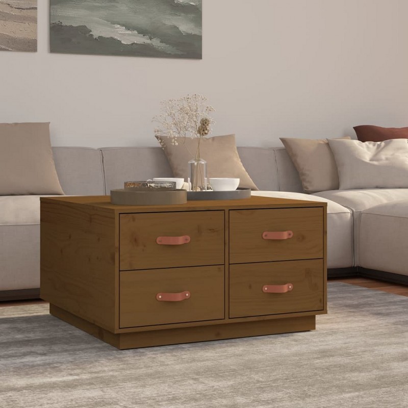 Acquista Tavolino da Salotto Miele 80x80x45 cm Legno Massello di Pino con riferimento GHV-821520 della ditta GARDENHOME