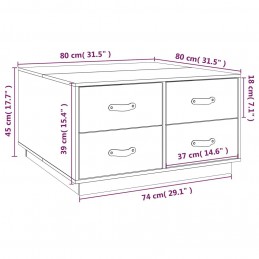 Acquista Tavolino da Salotto Miele 80x80x45 cm Legno Massello di Pino con riferimento GHV-821520 della ditta GARDENHOME