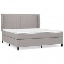 Acquista Giroletto a Molle con Materasso Grigio Chiaro180x200 cm Tessuto con riferimento GHV-3127901 della ditta GARDENHOME