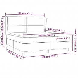 Acquista Giroletto a Molle con Materasso Grigio Chiaro180x200 cm Tessuto con riferimento GHV-3127901 della ditta GARDENHOME