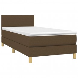 Acquista Letto a Molle Materasso e LED Marrone Scuro 100x200 cm Tessuto con riferimento GHV-3133536 della ditta GARDENHOME