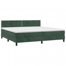 Acquista Letto a Molle con Materasso e LED Verde Scuro 200x200cm Velluto con riferimento GHV-3134366 della ditta GARDENHOME
