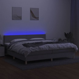 Acquista Letto a Molle Materasso e LED Grigio Chiaro 200x200 cm Tessuto con riferimento GHV-3133581 della ditta GARDENHOME